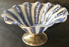 Murano Blue / White Latticino