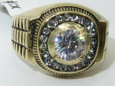 Mens gold ring signet pinky