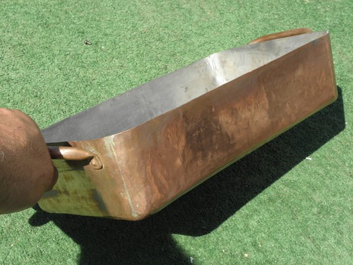 Copper hammered pot pan - hammered,