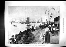 Old Antique Print 1901 King