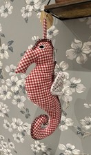 BNWT Red Gingham Seahorse Soft