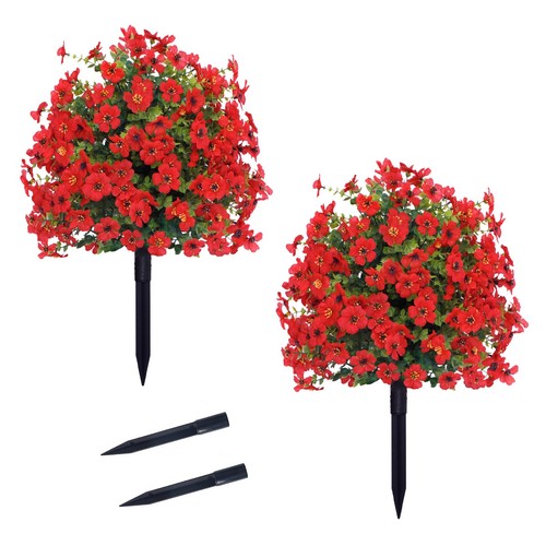 Artificial violet topiary - artificial,