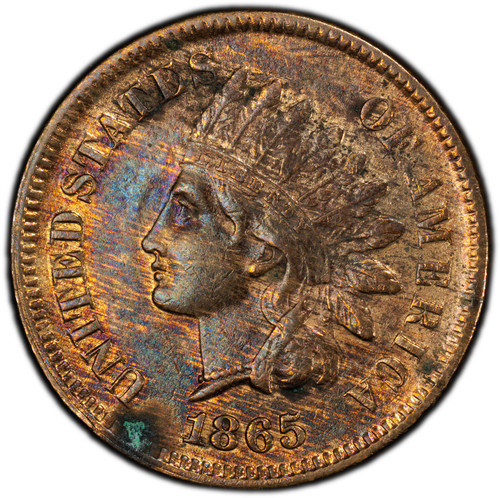 1865 indian head - indian, cent