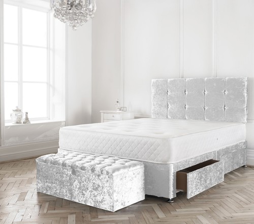 White crushed velvet - white,