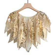 Women Sequin Shawl Mesh Lace