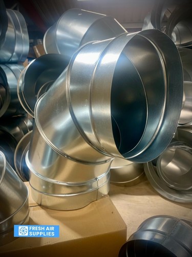 Degree galvanised duct bend - 90,
