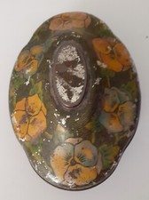 Vintage Old Rowntree Sweet Bon Bon Dish Tin With Pansy Design