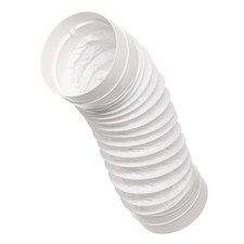 125mm Flexible Duct Connector Cooker Hood PVC Ventilation Pipe 0.5m White