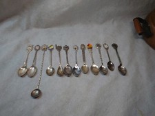 Vintage Collectible Souvenir Spoons – Lot of 12 – VariousDesigns – Mixed Metals