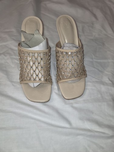 Zara beige mesh rhinestone - zara,