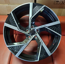 4 X 18" RS STYLE ALLOY WHEELS BLACK/POL TO FIT AUDI A4 A6 TT