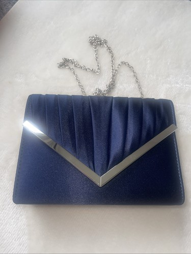 Quiz navy blue clutch - navy, bag