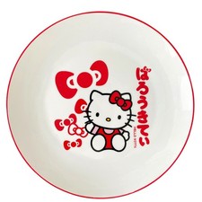 Sanrio HELLO KITTY Red Bows 10.5-Inch Porcelain Dinner Plates Set of Two NEW 