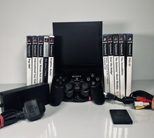 PlayStation 2 SLIM Black Or Silver PS2 + FULL SET UP + 10 Free Games !