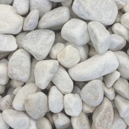 White cobbles 90mm 20kg - white, |