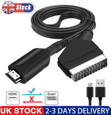 Portable HDMI to SCART Converter Cable Video Audio Adapter Lead 1M for HD TV DVD