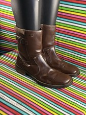 Vintage Rocket Dog Men's Cowboy Western Biker Brown Leather Riding Boots Uk 8.5