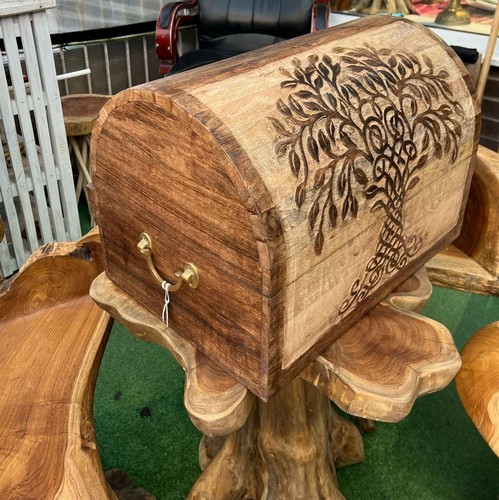 Carved wooden large box - 50x, 38