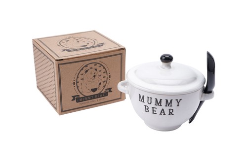 White mummy bear porridge - white, 'mummy