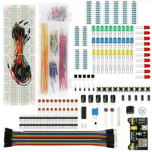 Wires breadboard buzzer led - breadboard,