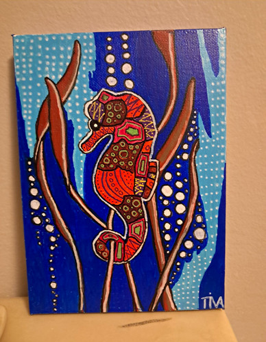 Fantasy seahorse canvas - seahorse,