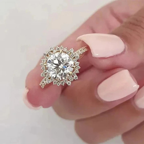 White moissanite 1ct round - white, 3.1ct