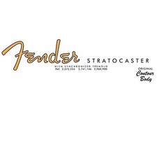 Fender Stratocaster Logo Water slide Decal