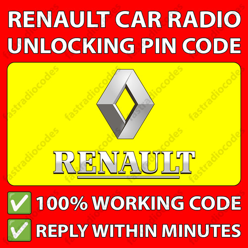 Renault radio unlocking - unlocking, pin