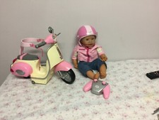 BABY born Doll D96872 ROEDENTAL Germany ,City Remote Control Scooter Helmet Outf