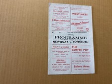 Non League Newquay v Plymouth Argyle 1958