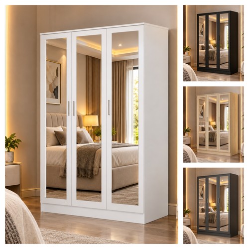 3door mirrored wardrobe fully - 3door,