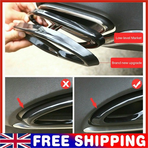 Pair black exhaust - black, pipe