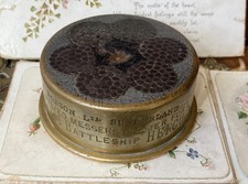 Antique brass paperweight - section of 8” CIR launch ropes battleship Hercules