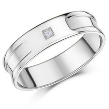 6mm Men's 9ct White Gold