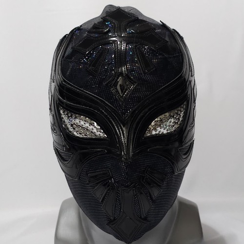 Black wrestling mask luchador - black,