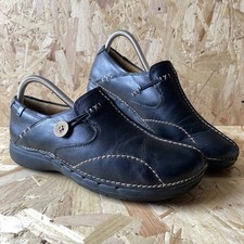 Clarks loop black leather - un,