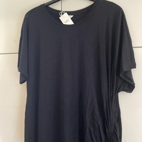 Ladies black cotton rich - m&s,