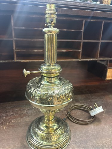 Brass oil lamp - brass,