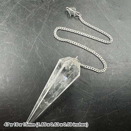 Clear quartz pendulum natural - quartz,