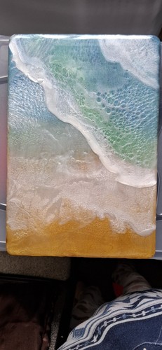 Beautiful resin seascape - resin, side