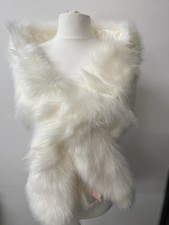Ivory Faux Fur Wrap Stole