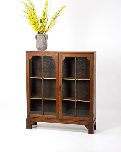 Solid oak glass door display - solid,