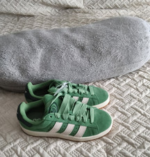 Adidas green suede low top - suede,