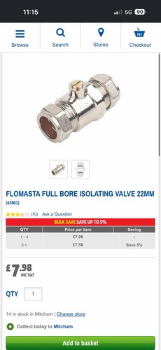 Full bore isolating valve - bore,