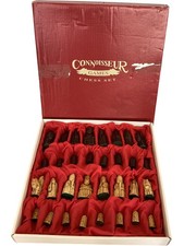 Connoisseur Isle of Lewis Chess Set Made in England Faux Wood Brown Ivory Resin