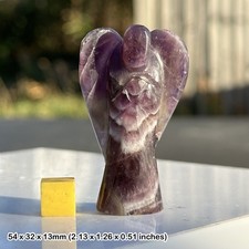 Amethyst angel, spiritual healing crystal mineral, genuine
