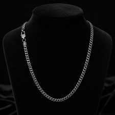 Gents oxidised curb - oxidised, chain