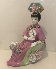 VTG Art Porcelain Asian Geisha