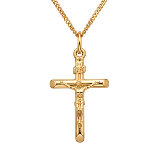 9ct gold crucifix cross - 9ct,