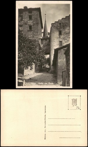 Postcard visp town - town, of